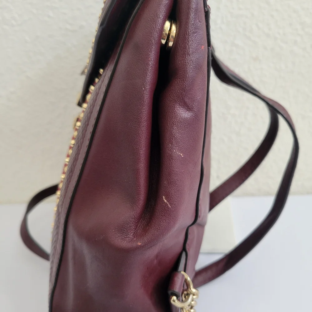 MICHAEL KORS WHITNEY LEATHER BACKPACK.